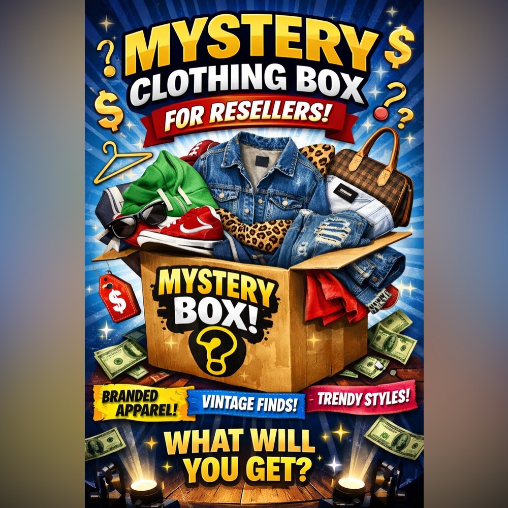 Mystery Box of Trendy Apparel 
5lb box up to 10 items 
Mix sizes